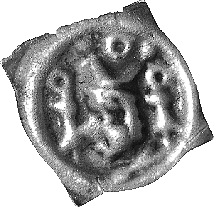 Angster, geprägt unter Johann III. v. Vienne Bischof von Basel (1355-1382)