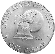 Bicentennial-Rückseite der 1-Dollar-Stücke
