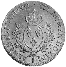 Ecu aux laurier 1790, Ludwig XVI.
