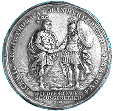 Silbermedaille von Wermuth auf die Freundschaft