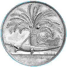 Rückseite Medaille von Galle auf die Eroberung Oberägyptens