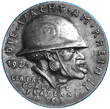 Bild einer zeitgenössischen Medaille von 1921 von Karl Goetz