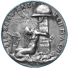 Bild einer Medaille geschaffen von Karl Goetz