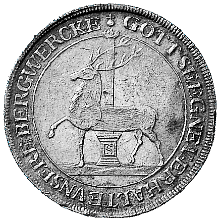 Rückseite Stolberger 2/3 Taler 1770 aus Feinsilber