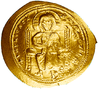 Rückseite eines Histamenon aus dem Byzantinischen Reich