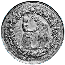 Niederländische Silbermedaille auf die Hochzeit und die Ehe