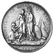 Silbermedaille 1801 von Krueger auf den Frieden von Lunéville