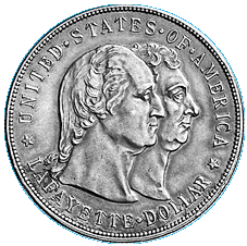 Buesten von George Washington und Marie Joseph Marquis de Lafayette
