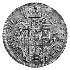 Anhalt-Zerbst, 2/3 Taler, 1743 geprägt nach dem LeipzigerFuß