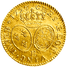 Louis d'or „aux lunettes“ des Königs Ludwigs XV.(1715-1774)
