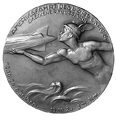 Medaille 1924 auf die Amerikafahrt des Luftschiffs LZ 126