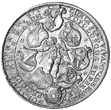 Medaille 1619 von Christian Maler auf den Neubau des Rathausesin Nuernberg