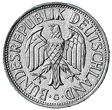 1-Markstücke der Bundesrepublik Deutschland
