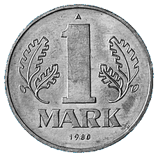 1-Markstücke der Deutschen Demokratischen Republik