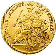 Rückseite des Max d'or von 1751
