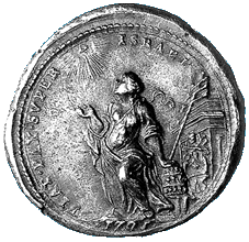 Als Dekadrachme antikisierte Medaille auf Papst Clemens XI.(1700-1721)