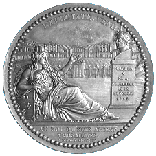 Medaille von Michaut auf den Einzug von Koenig Charles X. in Versailles