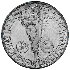 Niederlande Probe-Praegung um 1920 zu 2 1/2 Gulden