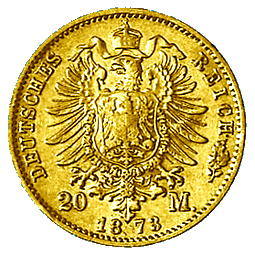 Baden, 20 Mark 1873