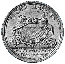 Die Reichsinsignien auf Medaillen zur Krönung Franz I.