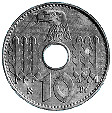 Reichskreditkasse, 10 Pfennig 1940