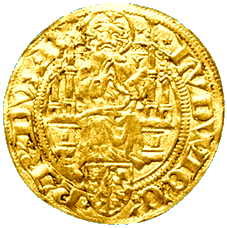 Vorderseite des rheinischen Guldens von Ludwig III.