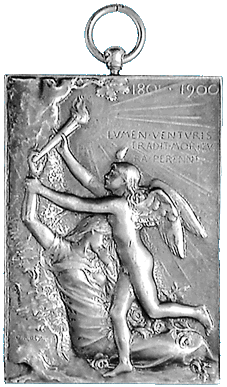 Plakette 1900 von Roty auf die Weltausstellung in Paris