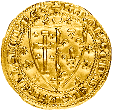 Rückseite des Salut d'or mit Wappenschild