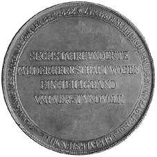 Medaille 1882 von Scharff auf die Sechshundertjahrfeier der Belehnung des Hauses Habsburg mit Oesterreich