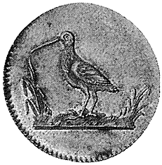 Schnepfenheller um 1824 mit Monogramm ECGJ des Grafen ErnstKasimir III. (1801-1848)