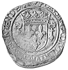 Frankreich, Teston ohne Jahr des Königs Franz I. (1515-1547) fuer die Bretagne