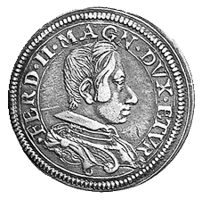 Testone 1636 des Ferdinand II. de Medici 