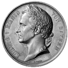 Medaille 1848 von Voigt auf den bayrischen König Ludwig I.