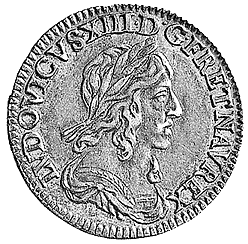 1 1/2 Ecu 1642, Stempelschnitt von Jean Warin