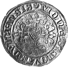 Rückseite eines Weißpfennigs unter Wilhelm III.