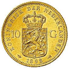 10 Gulden 1898 der Königin Wilhelmina (1890-1948)