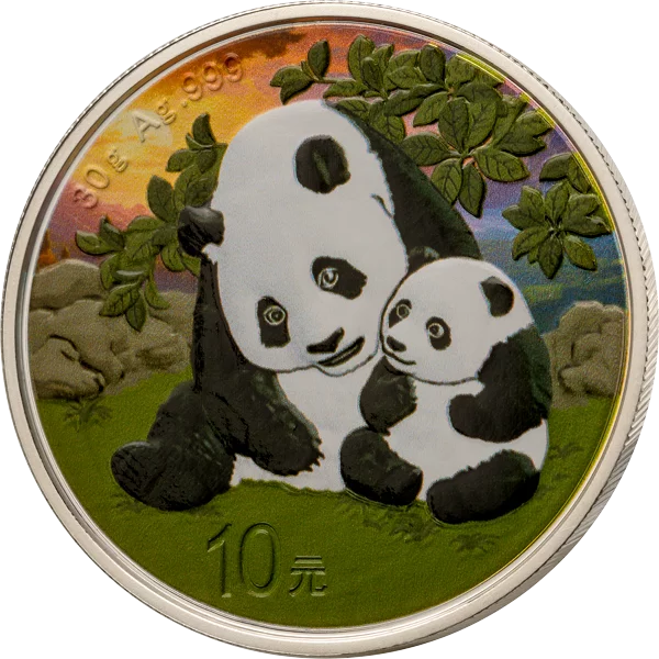 10 Yuan China Premium Panda Selection 2024 mit Farbveredelung