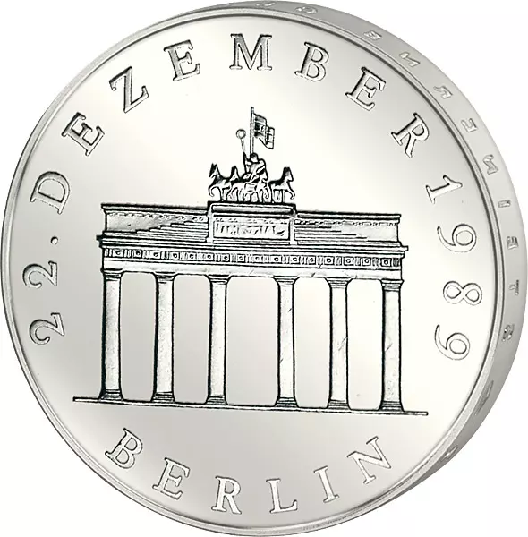 20 Mark DDR Brandenburger Tor 22. Dezember 1989 1990 Vorzüglich