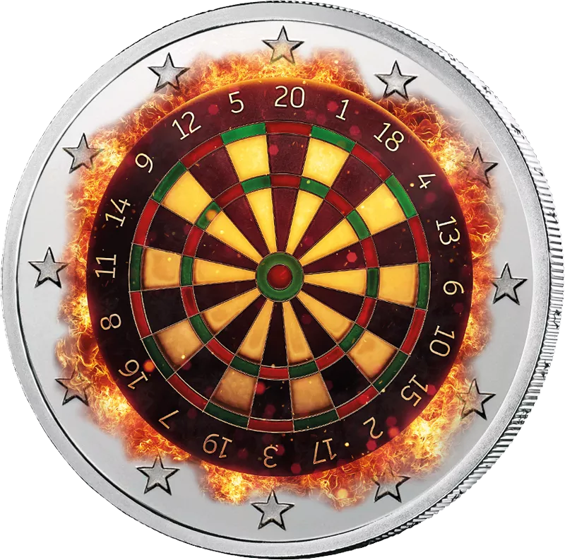2-Euro-Künstlerausgabe Darts - Flammen