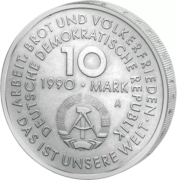 10 Mark DDR 1. Mai 1990 Stempelglanz