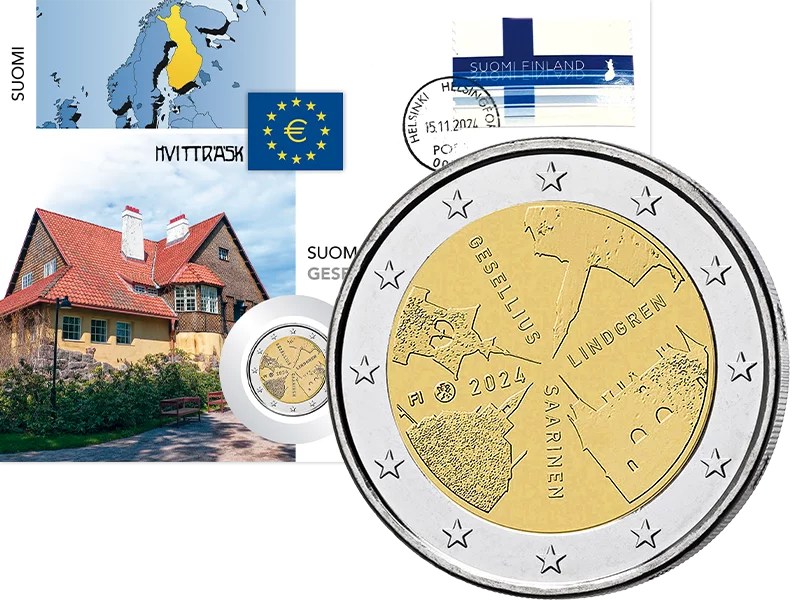 2 Euro Numisbrief Finnland Finnische Architektur 2024