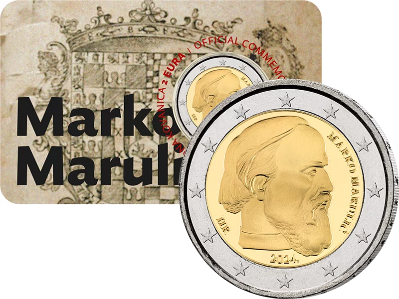 2 Euro Kroatien Marko Marulic 2024 in Coin Card