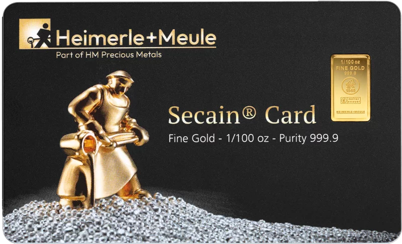 1/100 Unze Feingoldbarren geprägt Heimerle & Meule
