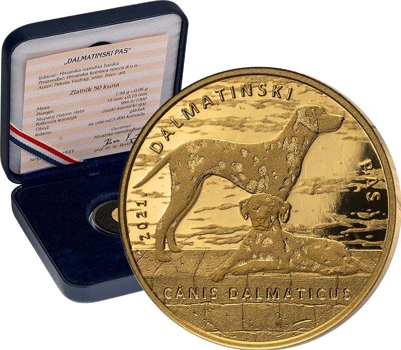 1/16 Unze Gold Kroatien Dalmatiner 2021