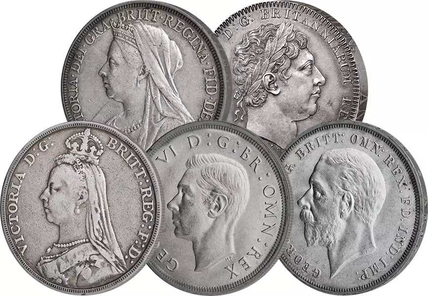 Kombi-Set von 5 Crowns Großbritannien