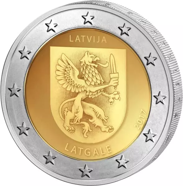 2 Euro Lettland Region Lettgallen 2017