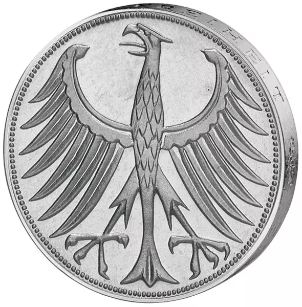 5 DM BRD Silberadler 1951-1974