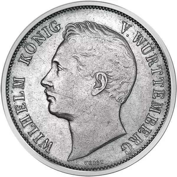 1 Gulden Württemberg König Wilhelm I. 1838-1856