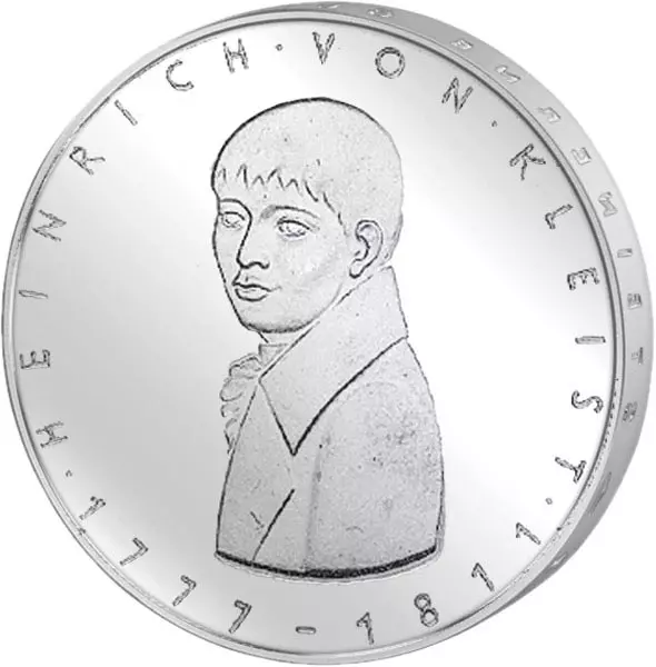 5 DM Münze BRD Heinrich von Kleist 1977