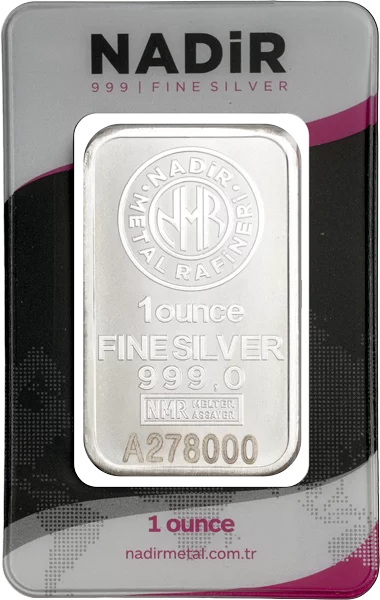 1 Unze Silberbarren Nadir Metal Rafineri